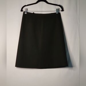 Prada Raw Edge Waist Black Skirt Lenght     21 1/2"